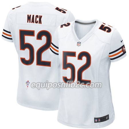 Camiseta Mujer NFL Chicago Bears Khalil Mack 52 Nike Blanco 